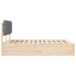 vidaXL Rám postele s čalúneným čelom Svetlosivá 150 x 200 cm – Obrázok 6