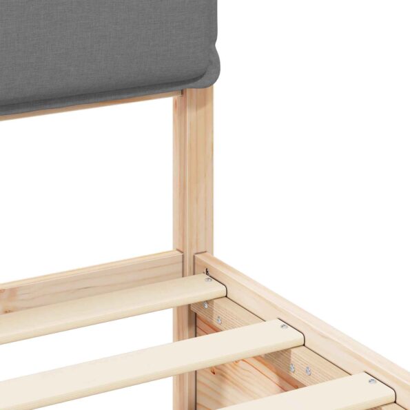 vidaXL Rám postele s čalúneným čelom Svetlosivá 150 x 200 cm – Obrázok 8