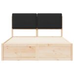 vidaXL Rám postele s čalúneným čelom Čierna 150 x 200 cm – Obrázok 5