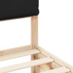 vidaXL Rám postele s čalúneným čelom Čierna 150 x 200 cm – Obrázok 8