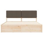 vidaXL Rám postele s čalúneným čelom Sivohnedá 200 x 200 cm – Obrázok 5