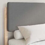 vidaXL Rám postele s čalúneným čelom Svetlosivá 160 x 200 cm – Obrázok 3