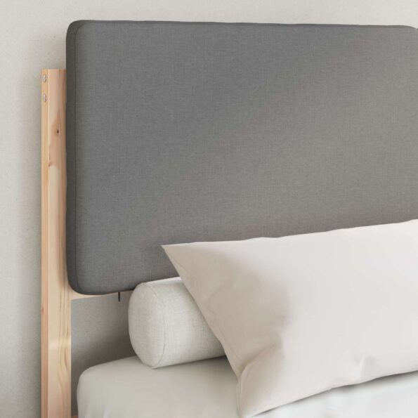 vidaXL Rám postele s čalúneným čelom Svetlosivá 160 x 200 cm – Obrázok 3