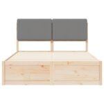 vidaXL Rám postele s čalúneným čelom Svetlosivá 140 x 200 cm – Obrázok 5