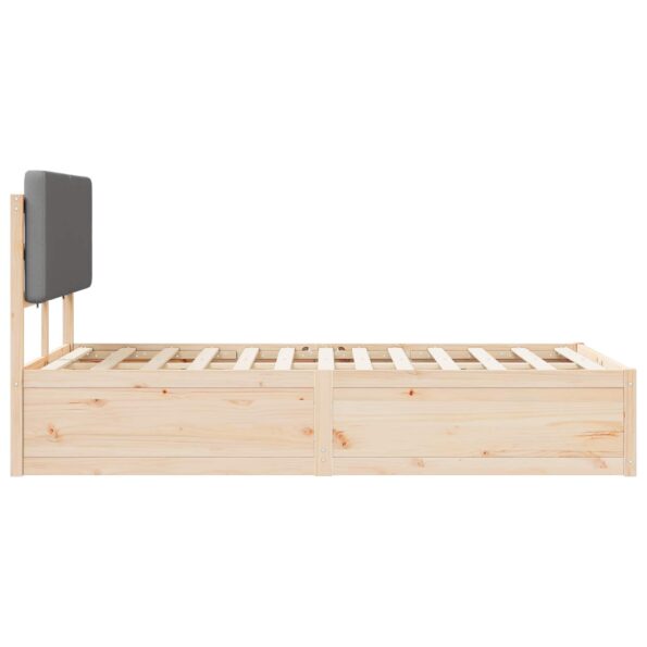 vidaXL Rám postele s čalúneným čelom Svetlosivá 140 x 200 cm – Obrázok 6