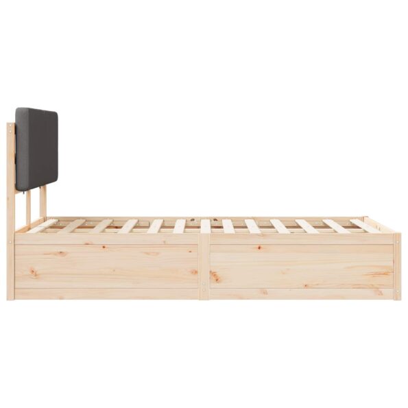vidaXL Rám postele s čalúneným čelom Tmavo šedá 140 x 200 cm – Obrázok 6