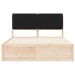 vidaXL Rám postele s čalúneným čelom Čierna 140 x 200 cm – Obrázok 5