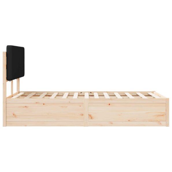 vidaXL Rám postele s čalúneným čelom Čierna 140 x 200 cm – Obrázok 6