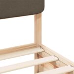 vidaXL Rám postele s čalúneným čelom Sivohnedá 140 x 190 cm – Obrázok 8