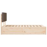 vidaXL Rám postele s čalúneným čelom Sivohnedá 135 x 190 cm – Obrázok 6