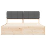 vidaXL Rám postele s čalúneným čelom Tmavo šedá 200 x 200 cm – Obrázok 5