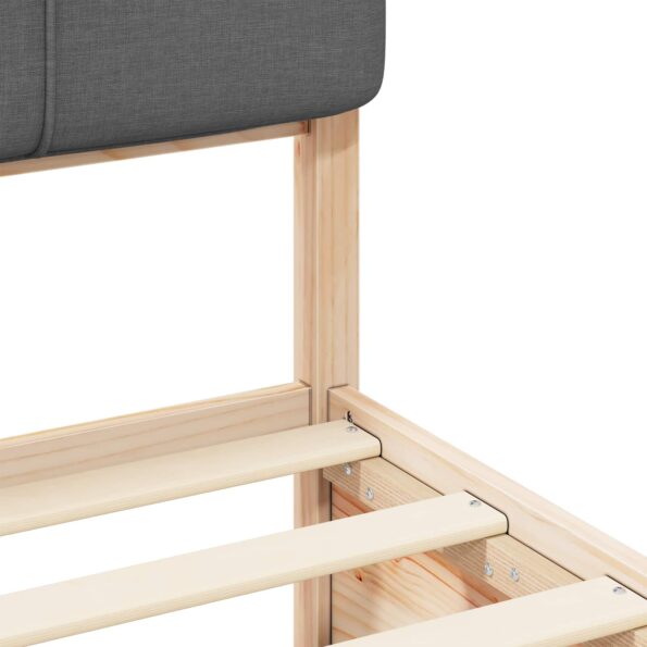 vidaXL Rám postele s čalúneným čelom Tmavo šedá 200 x 200 cm – Obrázok 8