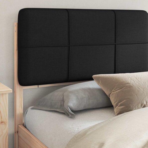 vidaXL Rám postele s čalúneným čelom Čierna 200 x 200 cm – Obrázok 3