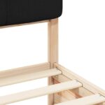 vidaXL Rám postele s čalúneným čelom Čierna 200 x 200 cm – Obrázok 8