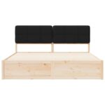 vidaXL Rám postele s čalúneným čelom Čierna 180 x 200 cm – Obrázok 5