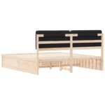 vidaXL Rám postele s čalúneným čelom Čierna 180 x 200 cm – Obrázok 7