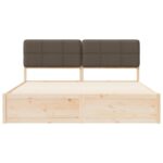 vidaXL Rám postele s čalúneným čelom Sivohnedá 180 x 200 cm – Obrázok 5