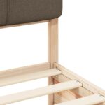 vidaXL Rám postele s čalúneným čelom Sivohnedá 180 x 200 cm – Obrázok 8