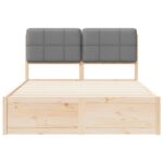 vidaXL Rám postele s čalúneným čelom Svetlosivá 140 x 200 cm – Obrázok 5