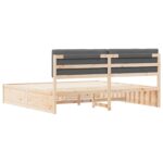 vidaXL Rám postele s čalúneným čelom Tmavo šedá 200 x 200 cm – Obrázok 7