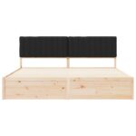 vidaXL Rám postele s čalúneným čelom Čierna 200 x 200 cm – Obrázok 5