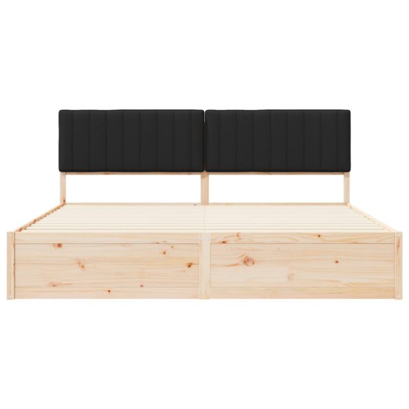 vidaXL Rám postele s čalúneným čelom Čierna 200 x 200 cm – Obrázok 5