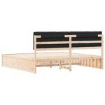 vidaXL Rám postele s čalúneným čelom Čierna 200 x 200 cm – Obrázok 7