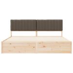 vidaXL Rám postele s čalúneným čelom Sivohnedá 200 x 200 cm – Obrázok 5