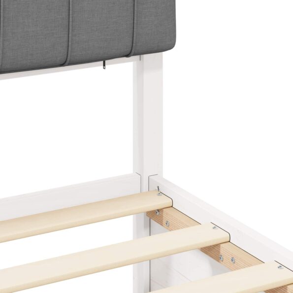 vidaXL Rám postele s čalúneným čelom Svetlosivá 200 x 200 cm – Obrázok 8