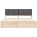 vidaXL Rám postele s čalúneným čelom Tmavo šedá 180 x 200 cm – Obrázok 5