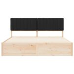 vidaXL Rám postele s čalúneným čelom Čierna 180 x 200 cm – Obrázok 5