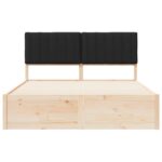 vidaXL Rám postele s čalúneným čelom Čierna 160 x 200 cm – Obrázok 5