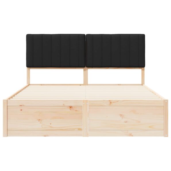 vidaXL Rám postele s čalúneným čelom Čierna 160 x 200 cm – Obrázok 5