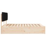 vidaXL Rám postele s čalúneným čelom Čierna 160 x 200 cm – Obrázok 6