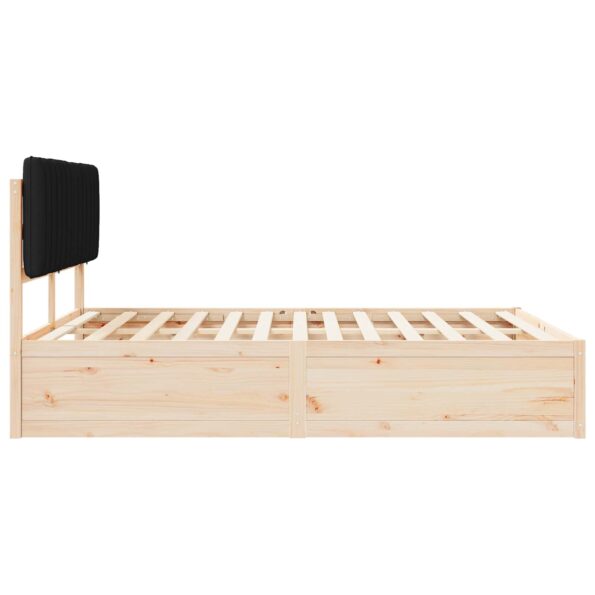vidaXL Rám postele s čalúneným čelom Čierna 150 x 200 cm – Obrázok 6