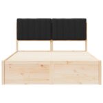 vidaXL Rám postele s čalúneným čelom Čierna 140 x 200 cm – Obrázok 5