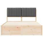 vidaXL Rám postele s čalúneným čelom Tmavo šedá 140 x 190 cm – Obrázok 5
