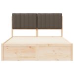 vidaXL Rám postele s čalúneným čelom Sivohnedá 140 x 190 cm – Obrázok 5