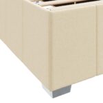 vidaXL Rám postele Krémová 160 x 200 cm látka – Obrázok 7