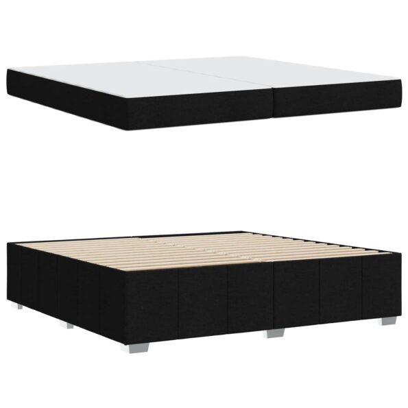 vidaXL Rám postele Čierna 200 x 200 cm látka – Obrázok 12