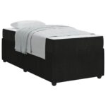 vidaXL Rám postele s matracom Iný Čierna 80 x 200 cm Zamat – Obrázok 10