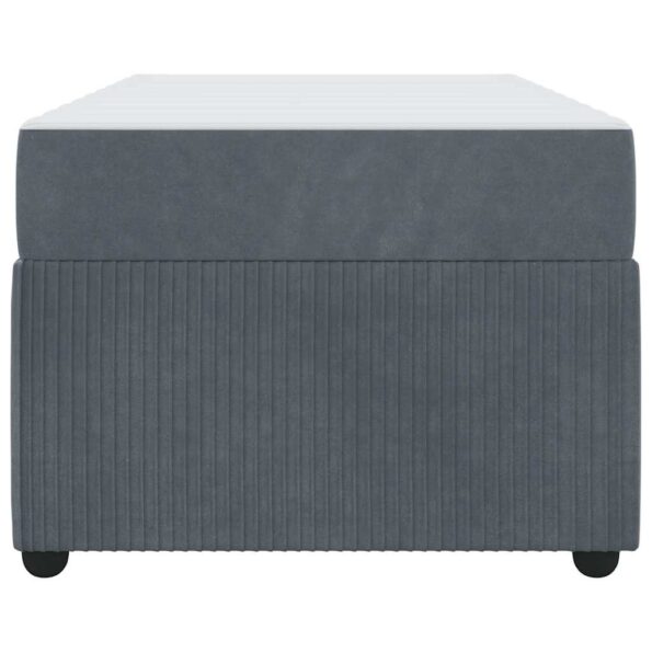 vidaXL Rám postele s matracom Iný Tmavo šedá 90 x 190 cm Zamat – Obrázok 7