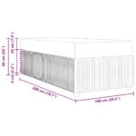 vidaXL Rám postele Iný Krémová 100 x 200 cm látka – Obrázok 9