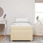 vidaXL Rám postele Iný Krémová 100 x 200 cm látka – Obrázok 2