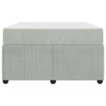 vidaXL Rám postele s matracom Iný Svetlosivá 120 x 190 cm Zamat – Obrázok 4