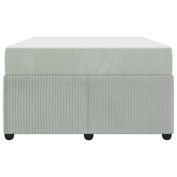 vidaXL Rám postele s matracom Iný Svetlosivá 120 x 190 cm Zamat – Obrázok 4