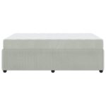 vidaXL Rám postele s matracom Iný Svetlosivá 120 x 190 cm Zamat – Obrázok 5