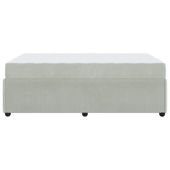 vidaXL Rám postele s matracom Iný Svetlosivá 120 x 190 cm Zamat – Obrázok 5