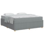 vidaXL Rám postele Iný Svetlosivá 180 x 200 cm látka – Obrázok 10