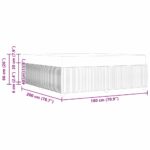 vidaXL Rám postele Iný Modrá 180 x 200 cm látka – Obrázok 9